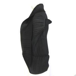 PLEATS PLEASE ISSEY MIYAKE イッセイミヤケ プリーツ カーディガン ボレロ フレンチスリーブ ショール 2WAY ブラック
