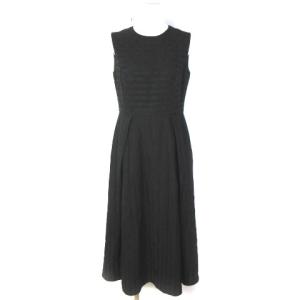 19AW BE CREATIVE ロゴ ワンピース ノースリーブ ロング 黒 ブラック 36 ECR15