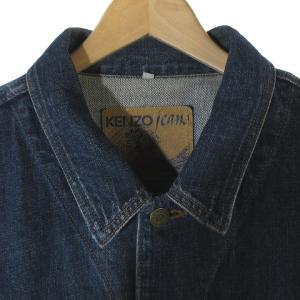KENZO JEANS 北斎タグ デニム ジャケット ロゴ 刺繍 インディゴブルー L