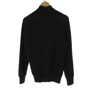 BLACK LABEL CRESTBRIDGE ニット セーター タートルネック ロゴ 刺繍 ウール ブラック 2
