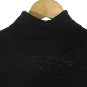 BLACK LABEL CRESTBRIDGE ニット セーター タートルネック ロゴ 刺繍 ウール ブラック 2