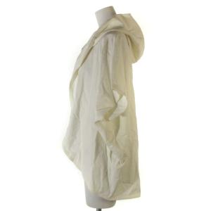 JURGEN LEHL ババグーリ Babaghuri 近年 フード カーディガン 羽織り ボタンレス フレンチスリーブ コットン 和紙 J0581UJ031