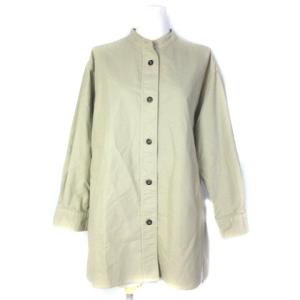 20AW バンドカラーシャツ 長袖 オーバー 595-0253510 ベージュ 2