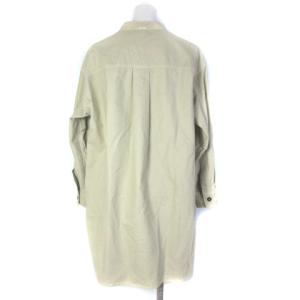 MHL. 20AW バンドカラーシャツ 長袖 オーバー 595-0253510 ベージュ 2