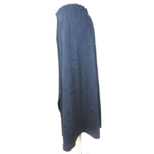 JURGEN LEHL babaghuri 20SS ロングスカート リネン デニム調 フレア インディゴ M