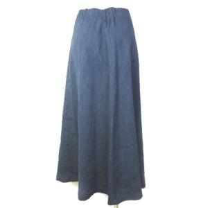 JURGEN LEHL babaghuri 20SS ロングスカート リネン デニム調 フレア インディゴ M