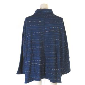 JURGEN LEHL 近年モデル カットソー ブラウス 長袖 ドルマン コットン ブルー M