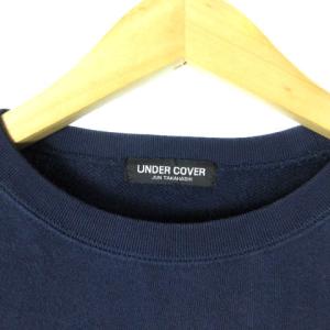 UNDERCOVER スウェット プルオーバー ワンポイント ロゴ 長袖 ネイビー M