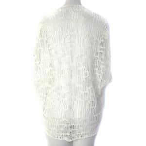 JURGEN LEHL 総レース カットソー リネン フレンチスリーブ ホワイト M