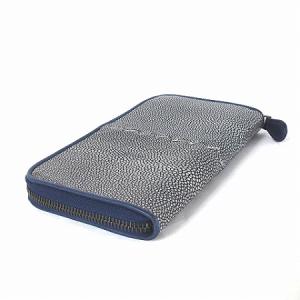 BOTTEGA VENETA 114076-V5224 長財布 ガルーシャ レザー エイ革 青