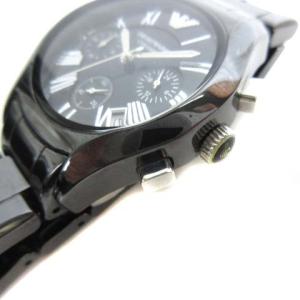 EMPORIO ARMANI AR1401 CERAMICA セラミカ 腕時計 クオーツ クロノグラフ ブラック