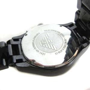 EMPORIO ARMANI AR1401 CERAMICA セラミカ 腕時計 クオーツ クロノグラフ ブラック