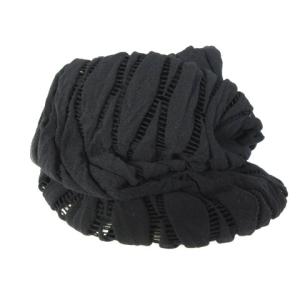 スヌード マフラー 透かし ブラック 黒 SM