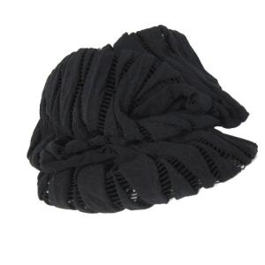 Jean Paul GAULTIER FEMME スヌード マフラー 透かし ブラック 黒 SM