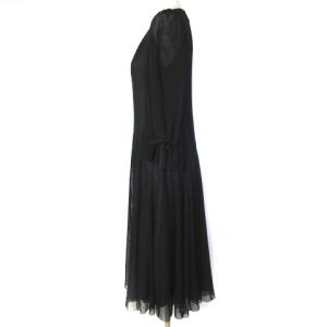 TO BE CHIC 近年モデル ワンピース ロング チュールレース 長袖 40 ブラック