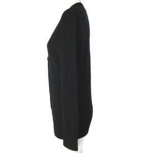 TORY BURCH カーディガン 長袖 金釦 ウール100 ブラック