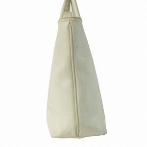 TORY BURCH トートバッグ ショルダーバッグ シュリンクレザー 白系 アイボリー 鞄 SMV