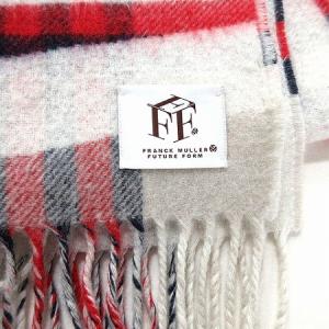 FRANCK MULLER 22SS Stole Red マフラー ショール 大判 ビザン数字 タータンチェック柄