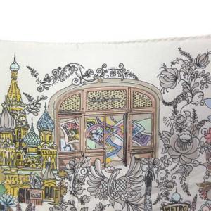 Salvatore Ferragamo スカーフ シルク フラワー アニマル エッフェル塔 大判 マルチカラー