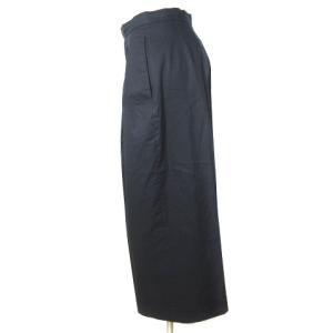 ENFOLD タック ワイドパンツ スラックス ロールアップ 36 ネイビー