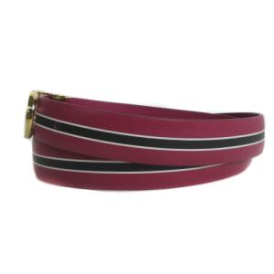 Salvatore Ferragamo NP-23 B429 ガンチーニ ベルト ハトメ ライン ボルドー