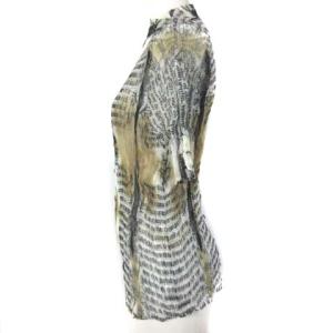 ISSEY MIYAKE WHITE LABEL プリーツカットソー 聖書 転写プリント 総柄 3 グレー