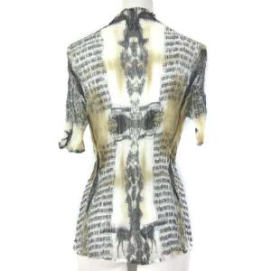 ISSEY MIYAKE WHITE LABEL プリーツカットソー 聖書 転写プリント 総柄 3 グレー