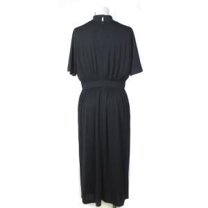 UNITED ARROWS TOKYO タグ付き ロングワンピース 半袖 Vネック 38 ネイビー