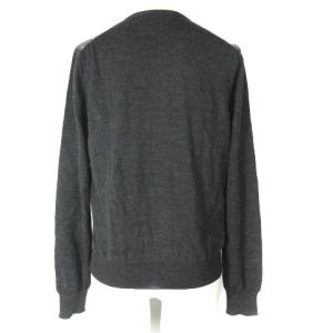 Salvatore Ferragamo カーディガン 花柄 切替 S チャコールグレー