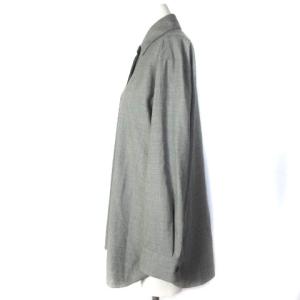 Theory 19AW ウール シャツ ブラウス 比翼 長袖 グレー S