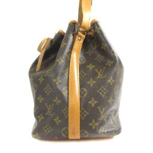 LOUIS VUITTON M42226 モノグラム プチ ノエ ショルダーバッグ 巾着 茶