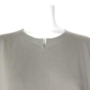 JURGEN LEHL Babaghuri 近年モデル ボックス ワンピース ひざ丈 スリット 長袖 コットン グレー M