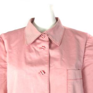 Leilian セットアップ スカート スーツ 半袖 シャツ ひざ丈 ピンク 17プラス