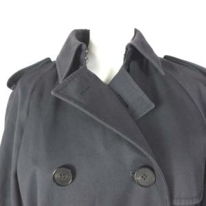 Aquascutum トレンチコート 英国製 ウールライナー 2WAY ロングコート 6 ネイビー