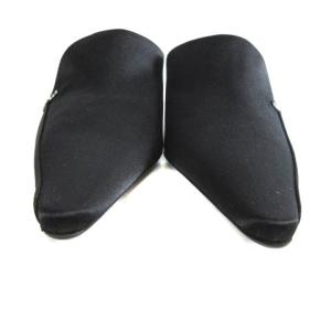 LOEWE ミュール シューズ サテン レザー ポインテッドトゥ ブラック 36