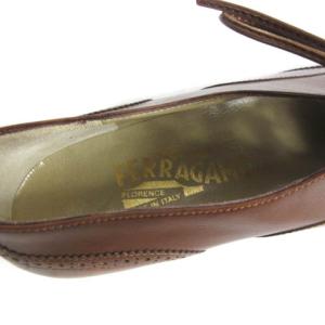 Salvatore Ferragamo レースアップ ウイングチップ レザー シューズ ブラウン 7
