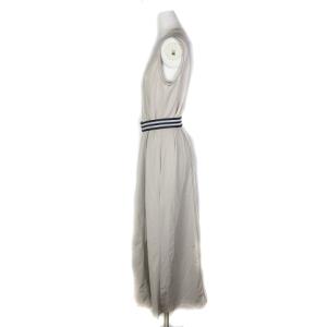 Diagram タグ付き 21SS ベルテッドジャージワンピース ノースリーブ マキシ ベルト コットン ベージュ 36 S位