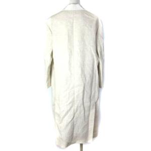AGNONA ロングコート リネン シルク 40 グレージュ