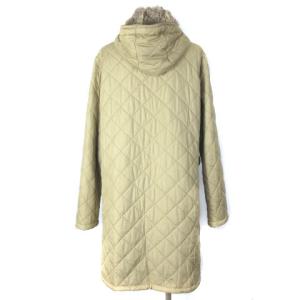 MACKINTOSH キルティング 中綿 フーデッド ロングコート ボア ベージュ