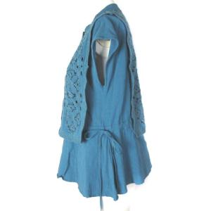 Diagram GRACE CONTINENTAL 21AW レイヤード 刺繍 シャツ ブラウス レース グリーン 36 0321341116