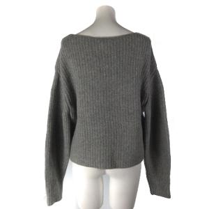 ESTNATION 近年 ニット セーター 長袖 プルオーバー ウール カシミヤ混 グレー 38