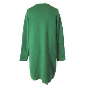 Deuxieme Classe TRICOT ニットコート ジャケット ミドル カラー ノーカラー  グリーン