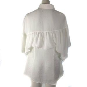 GIVENCHY シャツ ブラウスシフォン ワイドスリーブ 半袖 42 白 ホワイト
