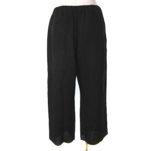 JURGEN LEHL リネンパンツ ワイドパンツ 麻 ブラック 黒 L