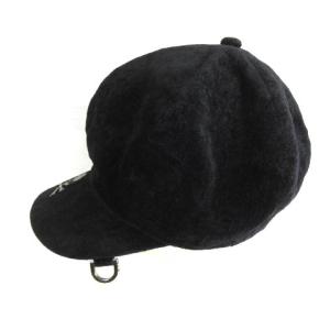 mastermind JAPAN キャスケット帽 キャップ 帽子 リネン スカル エンブロイダリー ブラック 黒 F IBO25