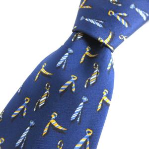 ネクタイ シルク 100 ネクタイ柄 ネイビー