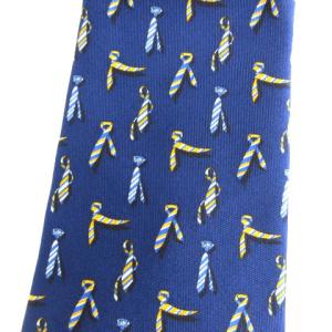 Salvatore Ferragamo ネクタイ シルク 100 ネクタイ柄 ネイビー