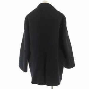 JOHN SMEDLEY 近年 Ｐコート ピーコート ダブル ウール メルトン 無地 ネイビー S 