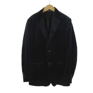 Salvatore Ferragamo コーデュロイ  テーラード ジャケット ブレザー 2B 総裏 ネイビー 紺 IBO25