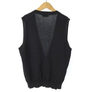 PRADA ニット ベスト 金釦 ウール100 ネイビー